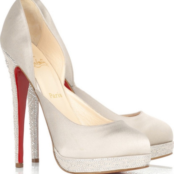 Christian Louboutin Swarovski Crystal Studded Heel - Picture 1 of 8